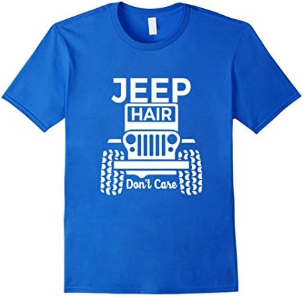 Mens Jeep hair don't care Shirt 2XL Royal Blue
