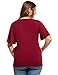 Meaneor Women's Plus V Neck Short Sleeve Asymmetrical Peplum Hem Blouse Top Size L-4X