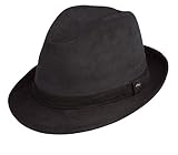 Rocky One Fedora Hat (Medium, Black)