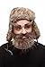 Mustaches Self Adhesive Fake Mustache Beard and Eyebrows, Novelty, Realistic False Facial Hair, Costume Accessory for Adults, Brown and Gray Color