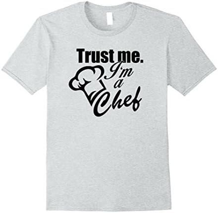 Mens Trust me I'm a Chef T-Shirt Large Heather Grey