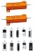 Cutequeen 2PCS 50W Watt 25 Ohm Resistor Aluminum Case Wirewound Chassis Mounted (Pack of 2)
