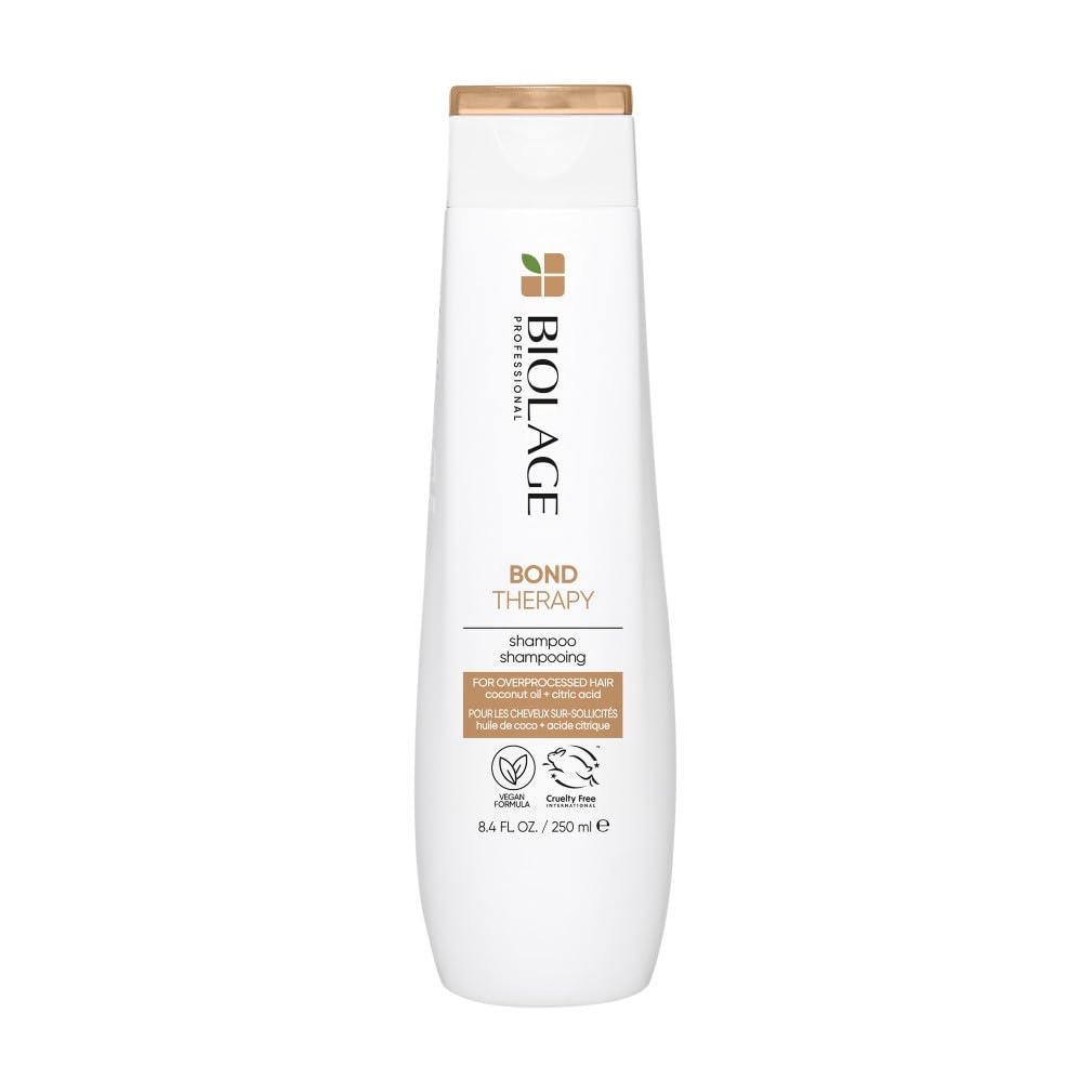 Biolage, Bond Therapy, Fortifying Shampoo, For All Hair Types, Cleans & Strengthens, Enriched with Coconut Oil & Citric Acid, Vegan Formula, 250 ml