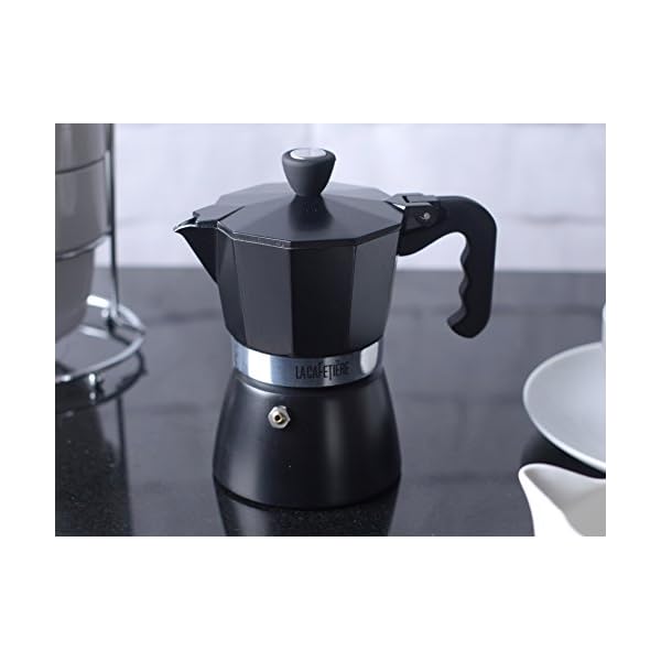 La Cafetière Classic 3-Tassen-Espressokocher für den Herd, schwarz – 200 ml (7 fl oz) – Bild 3