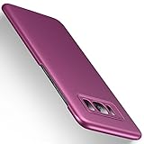Humixx Samsung Galaxy S8 Case Anti-slip Slim Fit for Wireless Charging Anti-scratch Galaxy S8 Protective Case Matte Finish Coating Ultra Thin for Galaxy S8 (Purple)