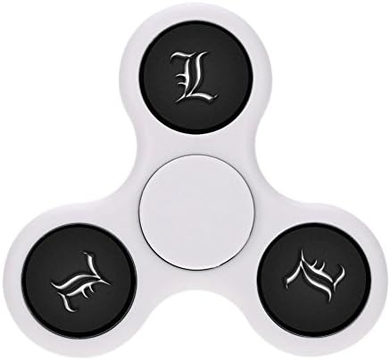 Fidget Spinners Print With (Note/Death) Logo Fashion Present Long Spin Time Deep Thought For ADD Kids Adults Boys Girls-White