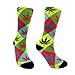King Fong Weed Women Socks Funny Novelty Rainbow Mariguana Crew Socks Crazy Dress Socks for Girls