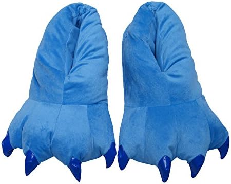 Yunshan Women's Animal PAW Slippers Unisex Cartoon Cosplay Claw Shoes Homewear Feet Costume and Kigurumi House Slippers Blue L