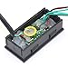 DROK 100136 12 Volt DC Car Digital Electric Clock Fahrenheit °F Temperature Voltage Measurement White LED Gauge Panel Meter 18B20 Sensor Probe