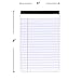 Emraw White Jr. Perforated Edge Legal Ruled Universal 50 Sheets Letter Writing Pad- 50 Ct. 5 Inch X 8 Inch (Pack of 6)
