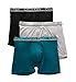 Calvin Klein Men's Underwear Comfort Microfiber Boxer Briefs, Black/Gaze/Sea Green, Medium