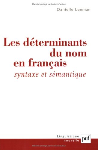 Les  déterminants du nom en français
