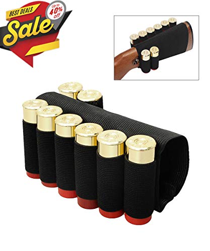 2 Pack Tactical Buttstock Shell Holder Cartridge Holder for Rifles Shotgun, 8 Round