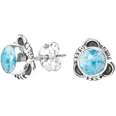 Gemstone Post Stud Earrings 925 Sterling Silver Gemstone Stud Earrings For Girls Women Jewellery