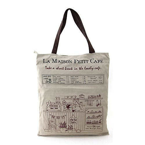 Bakery CafÃ© Scene Canvas Tote Bag