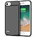 iPhone 8/7/6s/6 Battery Case, 3000mAh Portable Protective Charging Case iPhone 8/7/6s/6(4.7 inch) Slim Rechargeable Extended Battery Charger Case, Compatible Wire Headphones(Black)