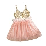 Kids Clothes,NOMENI Kids Girls Princess Sequins Tulle Lace Tutu Slip Dress