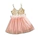 Kids Clothes,NOMENI Kids Girls Princess Sequins Tulle Lace Tutu Slip Dress