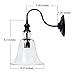 Lightess Clear Glass Sconces Farmhouse Wall Lighting Edison Bell Wall Lamp Shade for Farmhouse Kitchen, CYA100