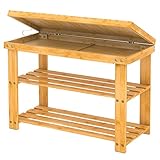 Zhuoyue Bamboo Shoe Rack Wood Bench with Storage