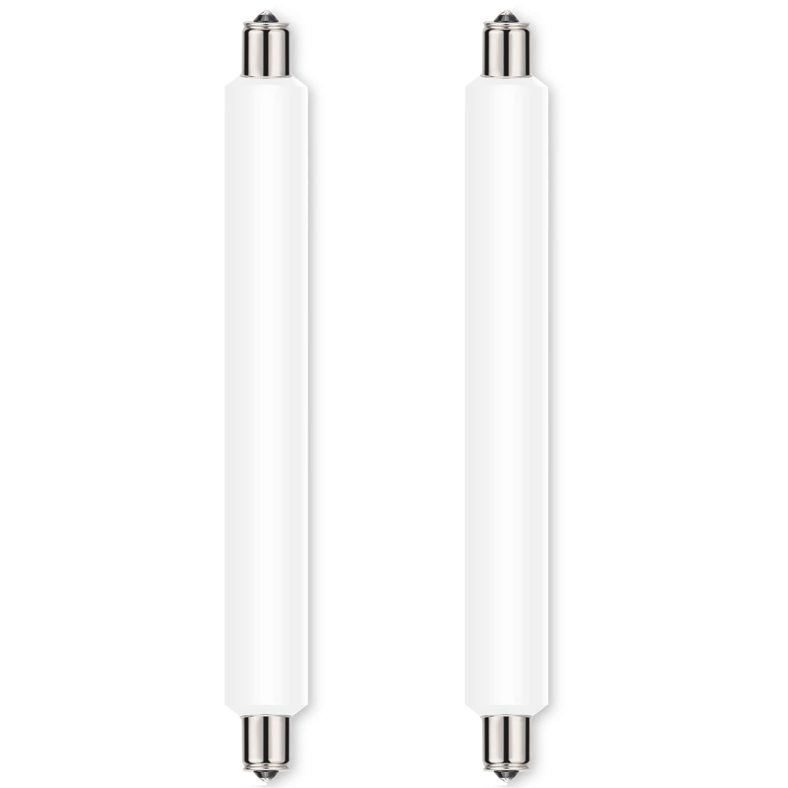 Sunnylinn 284mm S15s LED Light Bulb 6W Cool White 6000K 284mm Strip Light Bulb 60W S15 Shaver Light Bulbs Replacement T25 Tube Lamp Bathroom Strip Light Non-Dimmable (2-Pack).