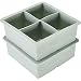 Large Ice Cube Mold - Makes 4 Jumbo 2.25 Inch Big Ice Cubes - Prevent Diluting Your Scotch, Whiskey, Cocktails - Keep Drinks Chilled with Praticube Large Ice Cube Trays - 2 Pack