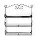 Flexzion 3-Tier Wall Mounted Spice & Cosmetics Rack Storage Organizer, Hanging Wire Shelf Holder for 2.5″ Wide Jar Bottle, Makeup Container Accessory, Great for Kitchen Cabinet Pantry Vanity, Blackthumb 1