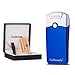 Electric Rechargeable Plasma Arc Lighter – 2017 Stylish Metal Electric Rechargeable USB Flameless Windless Cigarette Plasma Lighter LIFE-TIME WARRANTY(Ice Blue)