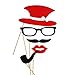 Pixnor 33-piece DIY Funny Photo Booth Prop Kit, Including Mustaches, Glasses, Ties, Bows Hats, Lips, and More, for Parties, Funny Photos, Etc.
