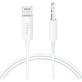 Aux Cord Compatible with iPhone, iSkey 3.5mm Aux Cable for Car Compatible with iPhone 8/7/11/XS/XR/X/iPad/iPod for Car/Home S