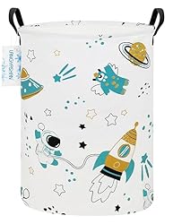 LANGYASHAN Laundry Basket Canvas Fabric Collapsible