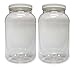 1 Gallon Plastic Jar (2 Pack), Wide Mouth, Clear, with Lined Fresh Seal Lid, Shatter-Proof Container Storage PET 1 BPA Free 4 Quart 128 oz