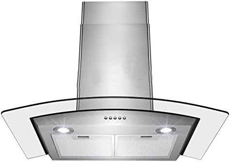 New 30" Stainless Steel Push Control Wall Mount Kitchen Cooking Range Hood Vent Fan
