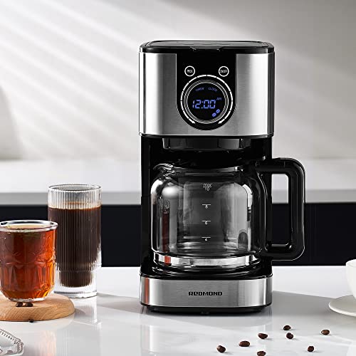 REDMOND Programmable Coffee Maker, 10 Cup Drip Coffee Machine Stainless
