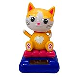Iuhan Cute Cartoon Solar Powered Dancing Animal Swinging Animated Bobble Dancer Toy Car Decor New (E)