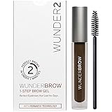 WUNDER2 WUNDERBROW Long Lasting Eyebrow Gel for Waterproof Eyebrow Makeup, Black/Brown Color