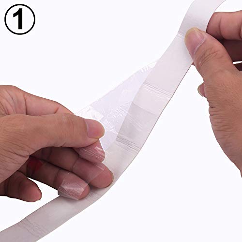 Zingther Premium Super Tacky Professional Tennis Racket Over Grip Overwrap Tape, Overgrip Replacement for Racquetball Racket, Squash Racquet and Badminton Racket (White/White, 6 Grips)