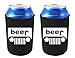 Coolie Junction Beer Truck Funny Can Coolie (2 Pack Black)