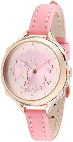 Cute Rabbit Girls Ladies Watch, Fq062 Pink Genuine Leather Strap Kids Girls Student Watch Rose Gold Cover, safety pink