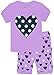 Girls Pajamas Children Heart Clothes Cotton 2 Pieces Short Set