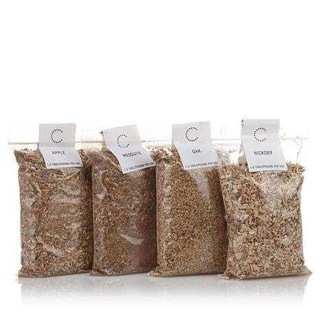 Curtis Stone Indoor Smoker Wood Chips Variety 4-Pack (Certified Refurbished)