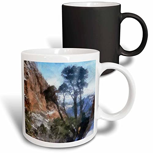 3dRose Colorado Mountains Pine and Mountain 11oz Magic Transforming Mug