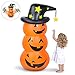 Halloween Inflatable Pumpkin Tumbler ,Most popular Halloween Decoration,4.5Ft Tall Air Blown Wobble Pumpkin with 3 Jack-O-Lanterns and One Witch Hat for Indoor Outdoor Home Art Decoration Yard Party
