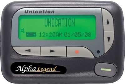 Unication Alpha Elegant / Legend Wideband Alphanumeric Pager