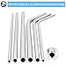 Amazer Stainless Steel Straws, 10.5 inches Reusable Drinking Straws for 20 or 30 oz Tumblers, Variety of Widths 3 Straight + 3 Bent + 6 Free Silicone Covers + 2 Free Brushes
