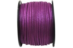 UnCommon Artistry Faux Leather Suede Beading Cord (Metallic Orchid, 10 ft)