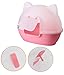 Kitty Shaped Cat Litter Box (Pink)