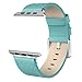 SWEES Genuine Leather Bands Compatible Apple Watch 42mm Series 3, Series 2, Series 1, Sports & Edition, Blue