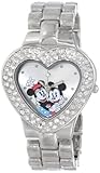 Disney Women's MN2003 Mickey and Minnie Mouse Silver Dial Bracelet Watch