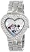 Disney Women's MN2003 Mickey and Minnie Mouse Silver Dial Bracelet Watch